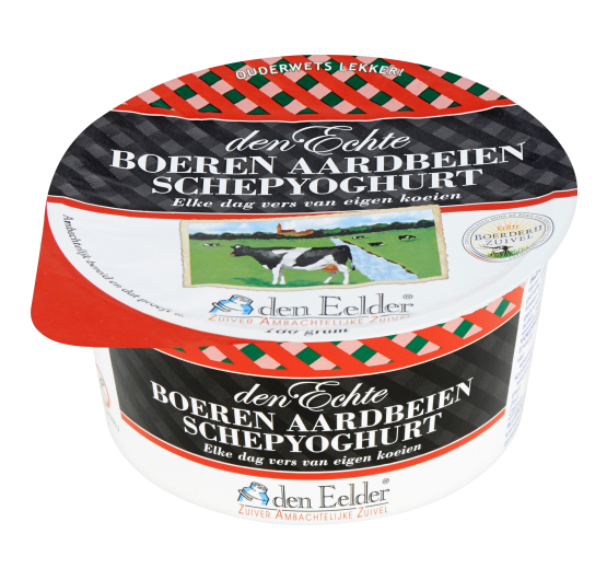Den Eelder boerenyoghurt aardbei 150 gr.