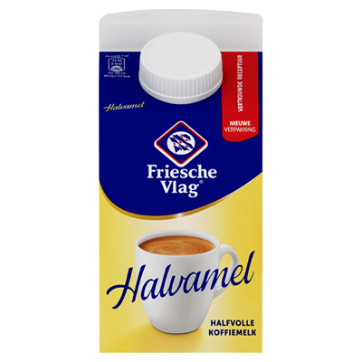 Koffiemelk halvamel FV pak 455 ml.