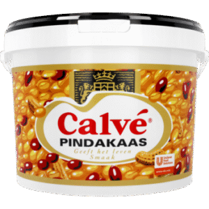 * Calve pindakaas emmer 10 kg.