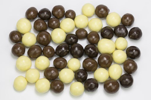 Chocolade hazelnootballen m/p/w 1 kg.