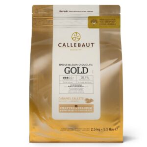 Chocoladedruppels Callebaut gold 2,5 kg.