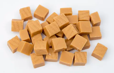 Vanille-Caramel blokken 200 gr.