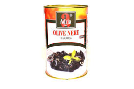 Olijven zwart z. pit blik 4250 ml.