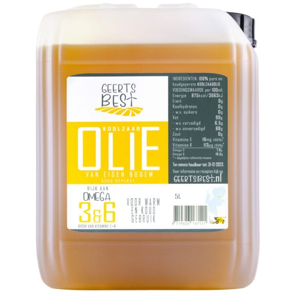 Koolzaadolie Geerts Best can 5 ltr.