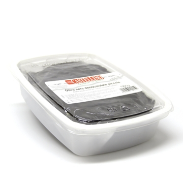 Olijven zwart z. pit bak 1900 gr.