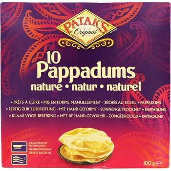 * Patak's Original Pappadums 10x100 gr.
