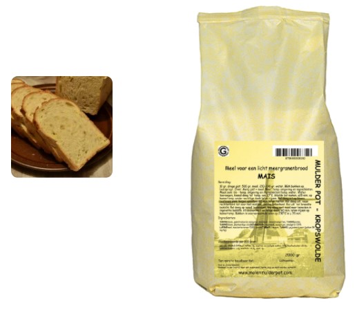 Mais broodmix 2 kg.