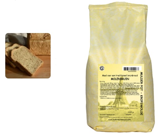Molenbruin broodmix 2 kg.