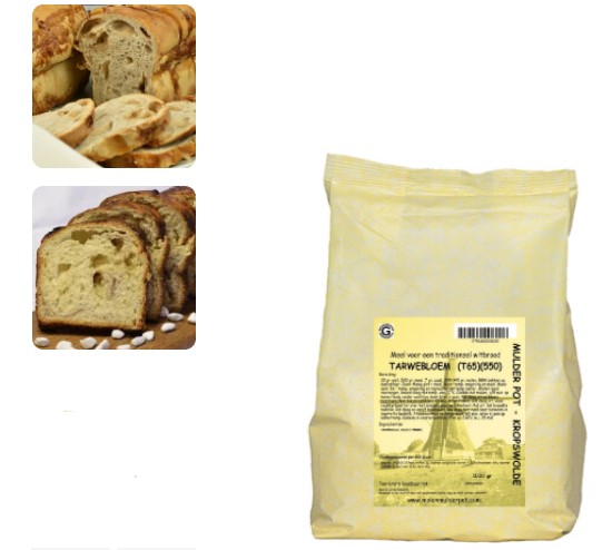 Tarwebloem (T65) broodmix 1 kg.