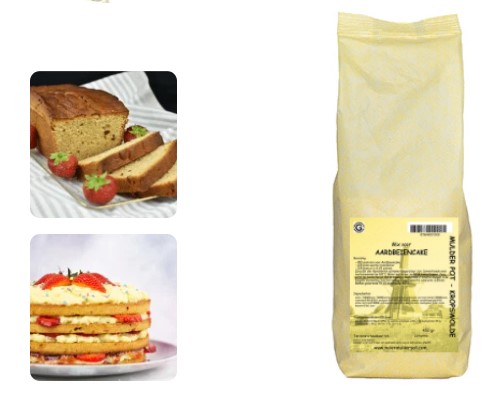 Aardbeiencake mix 400 gr.