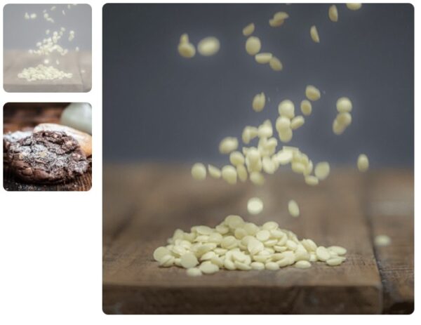 Chocoladedruppels wit 200 gr. (bakvast)