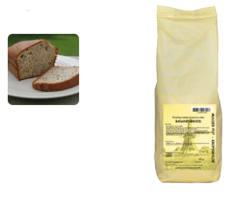 Bananenbrood broodmix 450 gr.