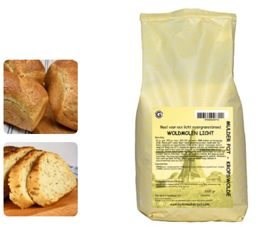 Woldmolen licht broodmix 2 kg.