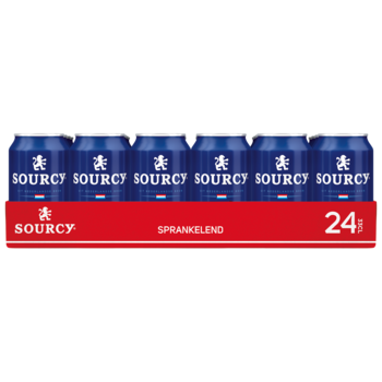 * Sourcy rood blikje 24x0,33 ltr.