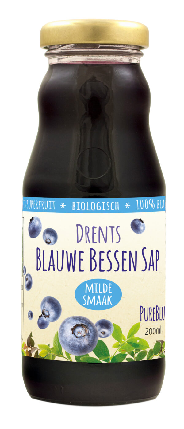Blauwe Bessensap BIO mild 8x200 ml.