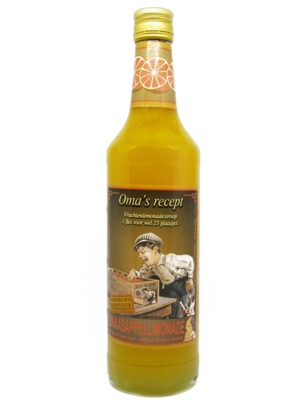 Oma's recept sinaasappelsiroop 70 cl.