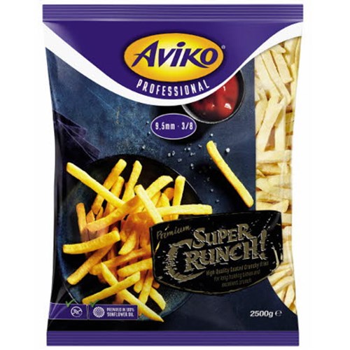 Patat supercrunch 9,5 mm Aviko 4x2,5 kg.