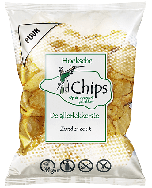 Hoeksche Chips puur zoutloos 10x150 gr.