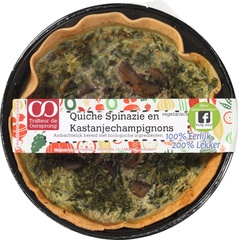 Quiche spinazie-champignon BIO 1x350 gr.
