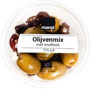Olijvenmix met knoflook BIO 1x125 gr.