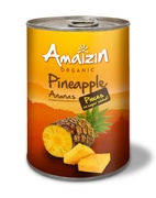 Ananasstukjes op sap BIO 12x400 ml.