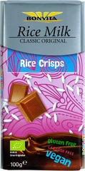 chocoladereep rice crisps BIO 12x100 gr.