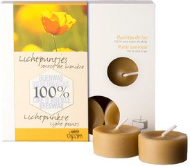 Theelichtjes bijenwas  5x18 stuks