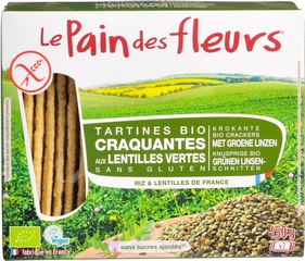 Crackers groene linzen BIO 12x150 gr.