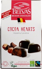 Cocoa-hearts hazelnoot praline BIO 6x100