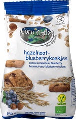 Hazelnoot blueberry koek BIO 6x150 gr.