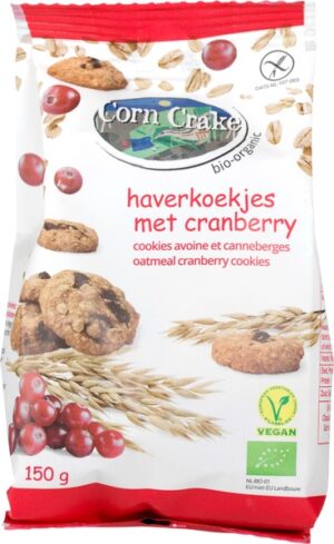 Haverkoekjes met Cranberry BIO 6x150 gr.