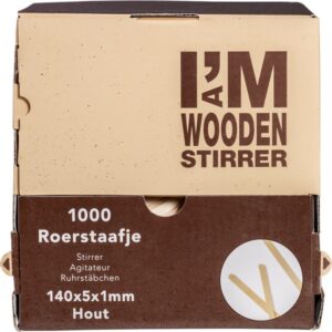 Roerstaafje hout 1x1000 stuks