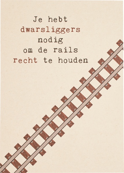 Postkaart dwarsliggers  10x1 stuks