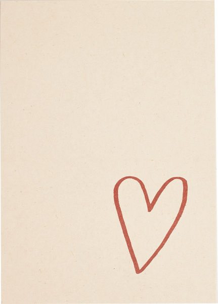 Postkaart Hart  10x1 stuks