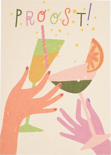 Postkaart Proost  10x1 stuks
