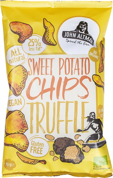 Zoete aardappelchips truffel BIO 12x90 g