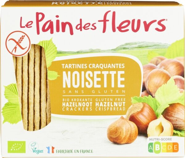 Krokante crackers hazelnoot BIO 12x150 g