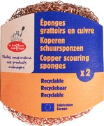 Koperen schuurspons  10x2 stuks