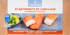 Kabeljauw vissticks 10x250 gr.