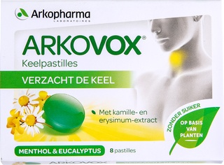 Keelpastilles menthol  1x8 stuks