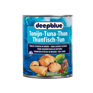 Tonijn skj chunks water Deepblue 800 gr.