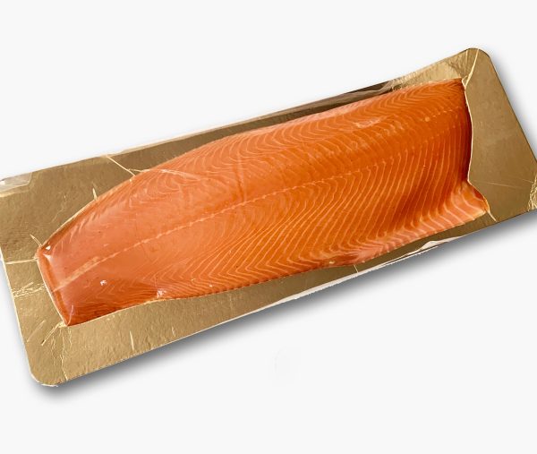 Zalm koudgerookt zijde ongesneden p/kg.