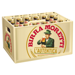* Bier Birra Moretti krat 24x33cl.