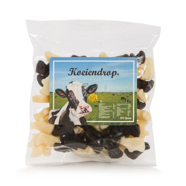 Koeiendrop zout zakje Vegan 200 gr.