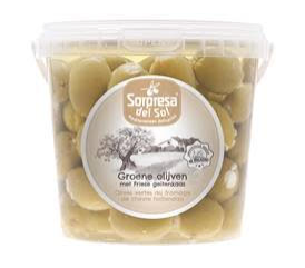 Groene olijf met roomkaas 770gr.