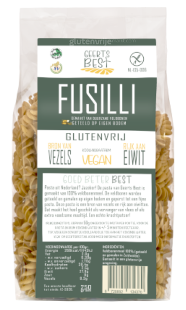 GeertsB. Fusilli Pasta Glutenvrij 250gr