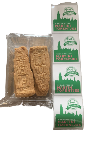 Martinitoren Koekjes 200gr. +stickers