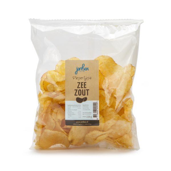 Pieper Sjips naturel/zeezout 150 gr.