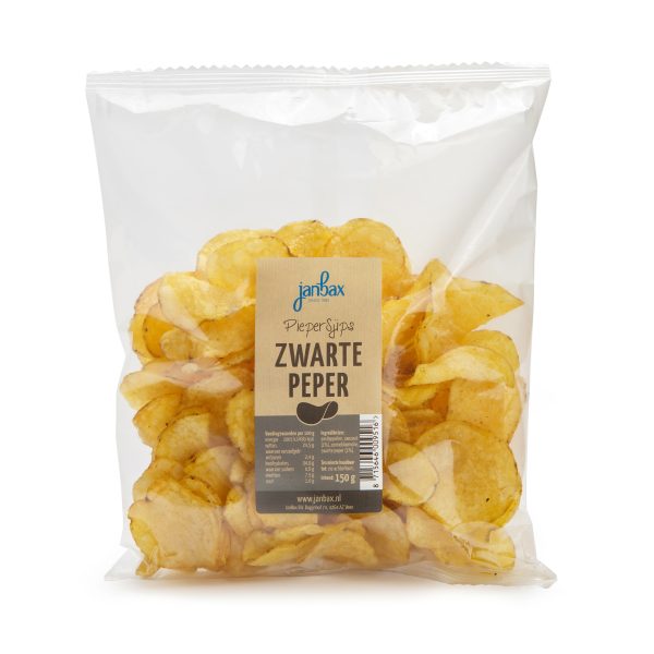 Pieper Sjips zwarte peper 150 gr.