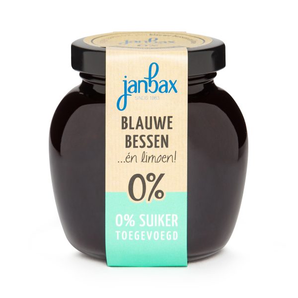 Jam 0% Blauwe Bes-Limoen Bax 235 gr.